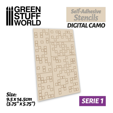 Benzi mascare - GSW - Self-adhesive stencils - Digital Camo