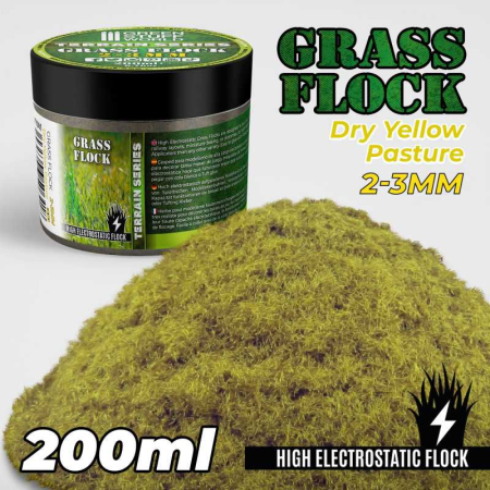 Iarba statica - GSW - Static Grass Flock 2-3mm - DRY YELLOW PASTURE - 200 ml