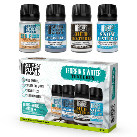 Vopsire, Weathering & Diorama - GSW - Water Textures SET 30ml (Pack x4)
