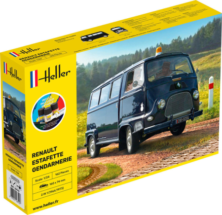 Vehicule civile - Heller 56742 - 1:24 STARTER KIT RENAULT Estafette Gendarmerie New Mould