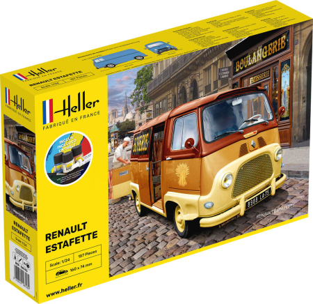 Vehicule civile - Heller 56743 - 1:24 STARTER KIT RENAULT Estafette New Mould