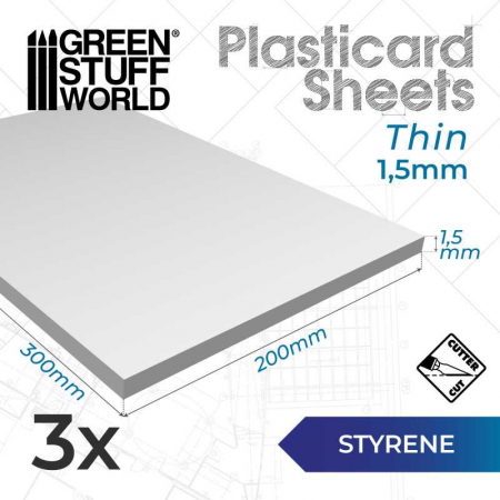 GSW - Styrene sheets 1.5 mm Pack x3 [1]