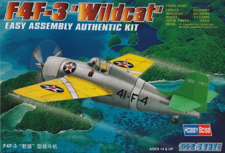 Avioane - Hobby Boss 80219 - 1:72 American Carrier-Based Fighter Aircraft F4F-3 "Wildcat"