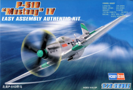 Avioane - Hobby Boss 80230 - 1:72 North American P-51D Mustang IV - Easy Kit