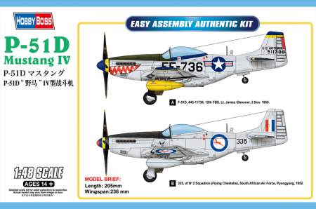 Avioane - Hobby Boss 85806 - 1:48 P-51D Mustang IV Fighter