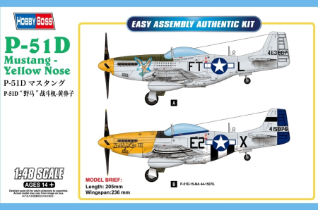 PACHETE - Hobby Boss 85808 - 1:48 P-51D Mustang - Yellow Nose