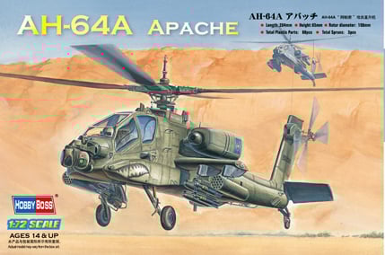 Aero militare - Hobby Boss 87218 - AH-64A Apache Attack Helicopter 1:72