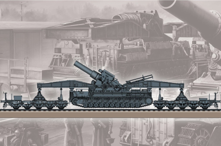 PACHETE - HobbyBoss 82961 - 1:72 German KARL-Geraet 040/041 on Railway Transport Carrier