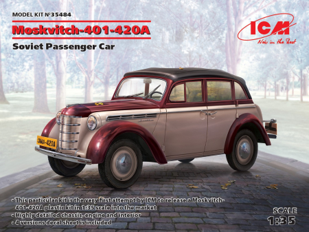 Vehicule civile - ICM 35484 - 1:35 Moskvitch-401-420A, Soviet Passenger Car