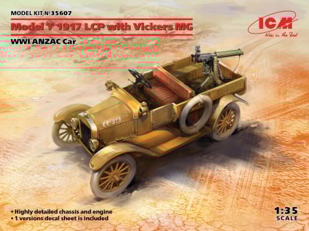 Kituri machete - ICM 35607 - 1:35 Model T 1917 LCP with Vickers MG, WWI ANZAC Car