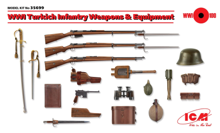 Accesorii machete - ICM 35699 - 1:35 WWI Turkish Infantry Weapons & Equipment (100% new molds)