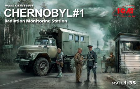 Kituri machete - ICM 35901 - 1:35 Chernobyl#1 Radiation Monitoring Station (ZiL-131KShM truck 5 figures)