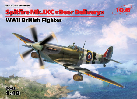 Kituri machete - ICM 48060 - 1:48 Spitfire Mk.IXC 'Beer Delivery', WWII British Fighter