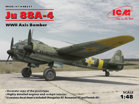 Kituri machete - ICM 48237 - 1:48 Ju 88A-4, WWII Axis Bomber