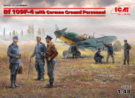 Kituri machete - ICM 48805 - 1:48 Bf 109F-4 with German Ground Personnel - 8 figures