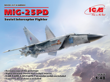 Aero militare - ICM 48903 - 1:48 MiG-25 PD, Soviet Interceptor Fighter