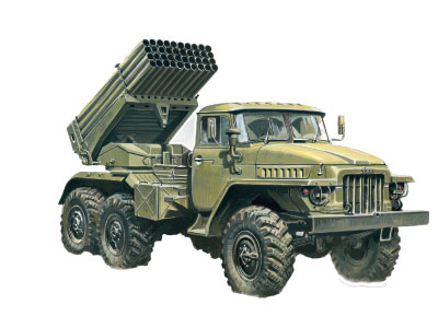 Kituri machete - ICM 72714 - 1:72 BM-21 "Grad", Multiple Launch Rocket System