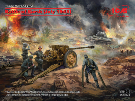 Kituri machete - ICM DS3505 - 1:35 Battle of Kursk (July 1943) T-34-76 (early 1943) & Pak 36(r ) with Crew