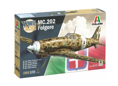 Kituri machete - Italeri 1481 - 1:72 Italian Fighter Aircraft Macchi Mc.202 Folgore Aces, WWII