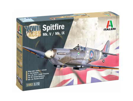Aero militare - Italeri 1482 - 1:72 British Fighter Aircraft Supermarine Spitfire Mk.V / Mk.Ix Aces