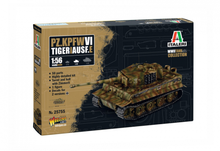 Kituri machete - Italeri 25755 - 1:56 German tank Pz. Kpfw. VI Tiger I Ausf E