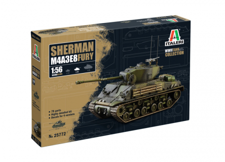 Kituri machete - Italeri 25772 - 1:56 Sherman M4A3E8 FURY