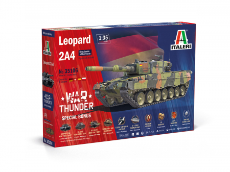 Kituri machete - Italeri 35106 - 1:35 War Thunder: German Main Battle Tank Leopard 2A4 - New Gluable Rubber Tracks