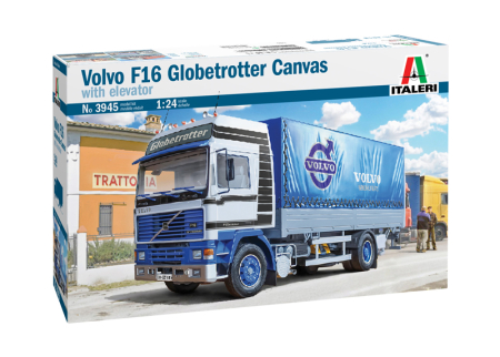 Camioane - Italeri 3945 - 1:24 VOLVO F16 GLOBETROTTER CANVAS TRUCK W/ELEVATOR