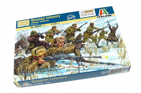 Figurine - Italeri 6069 - 1:72 WWII-RUSSIAN INFANTRY (WINTER UNIFORMS) - 48 figures