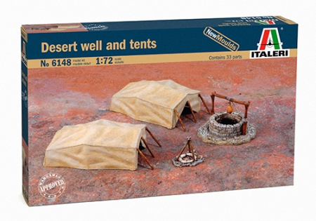 Accesorii diorama - Italeri 6148 - 1:72 Desert well and tents from WWII