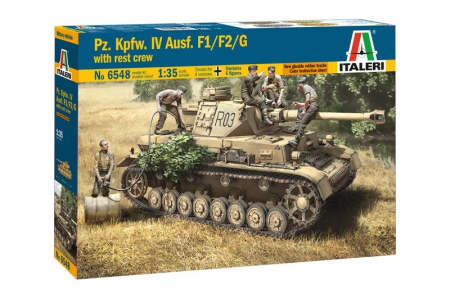 Kituri machete - Italeri 6548 - 1:35 Pz.Kpfw. IV Ausf.F1/F2/G Early with rest crew - 5 figures