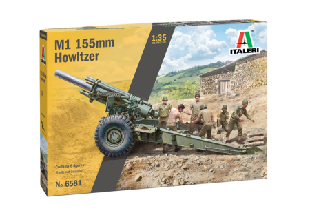 PACHETE - Italeri 6581 - 1:35 M1 155mm GUN w/CREW