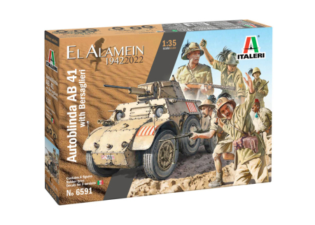 PACHETE - Italeri 6591 - 1:35 Autoblinda AB 41 with Bersaglieri El Alamein