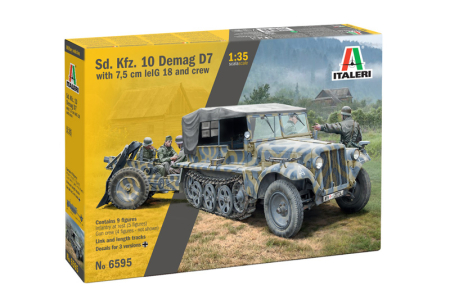 PACHETE - Italeri 6595 - 1:35 Sd. Kfz. 10 Demag D7 with 7,5 cm leIG 18 and crew