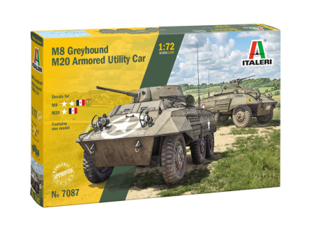 Noutati - Italeri 7087 - 1:72 American Armored Car M8 Greyhound / M20 Armored Utility Car