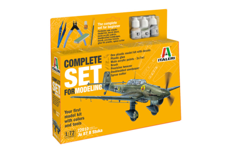 Kituri Complete pentru Începători - Italeri 72010 - 1:72 Junker Ju-87B Stuka - Complete Set For Modeling - Starter Kit