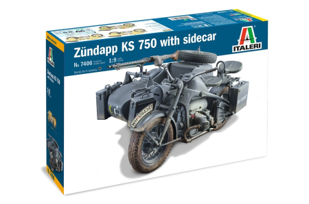 Kituri machete - Italeri 7406 - 1:9 Zundapp Ks 750 With Side Car
