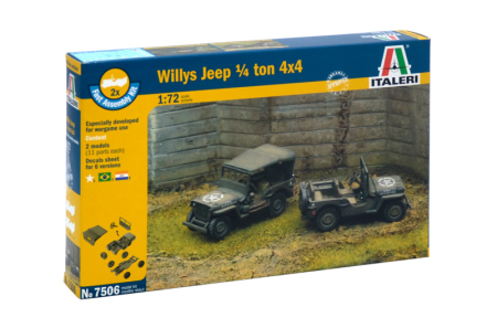 PACHETE - Italeri 7506 - 1:72 WILLYS JEEP 1/4 TON 4X4 - FAST ASSEMBLY