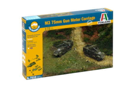 Kituri machete - Italeri 7510 - 1:72 M3 75mm Gun Motor Carriage - Fast assembly
