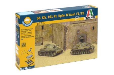 Kituri machete - Italeri 7514 - 1:72 Sd. Kfz.161  Pz. Kpfw. IV F1/F2  set of 2 models - fast assembly