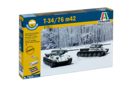 Kituri machete - Italeri 7523 - 1:72 T34/76 Mod.42 set of 2 models - fast assembly