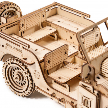 Little Story Wooden Model 3D Puzzle - Military Vehicle Jeep [5]