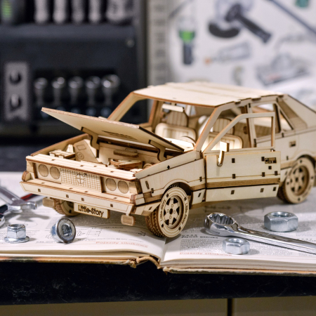 Little Story Wooden Model 3D Puzzles DIY - FSO Polonez 1500 [7]
