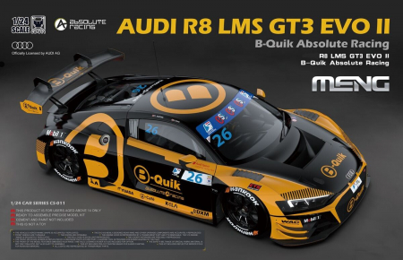 Auto de curse - MENG - 1:24 AUDI R8 LMS GT3 EVO II B-Quik Absolute Racing