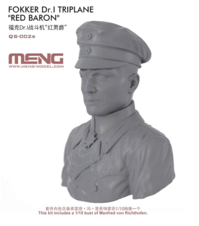 MENG QS-002S - 1:32 Fokker Dr.I. Triplane "Red Baron" + Bust MANFRED VON RICHTHOFEN [4]