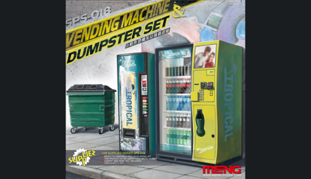 Accesorii diorama - MENG SPS-018 - 1:35 Vending Machine & Dumpster Set