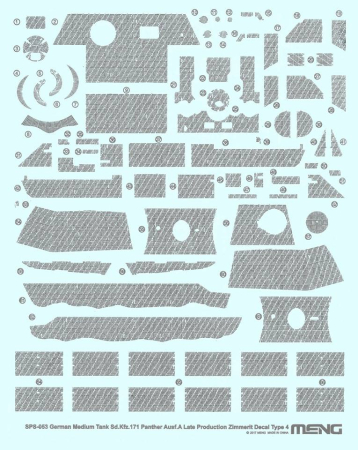 Accesorii machete - MENG SPS-053 - German Panther A Late Zimmerit Decal D 1:35