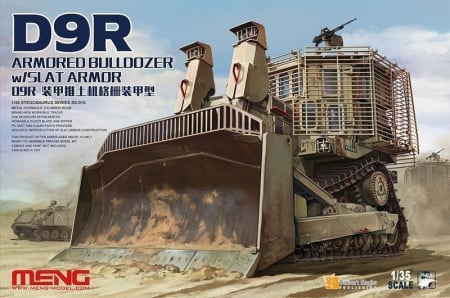 Kituri machete - MENG - 1:35 D9R Armored Bulldozer W/Slat Armor
