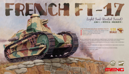 Vehicule militare terestre - MENG - 1:35 French FT-17 Light Tank (Riveted Turret)