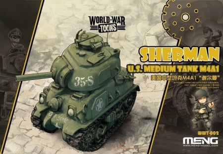 Noutati - MENG - U.S. Medium Tank M4A1 Sherman  (cartoon model)